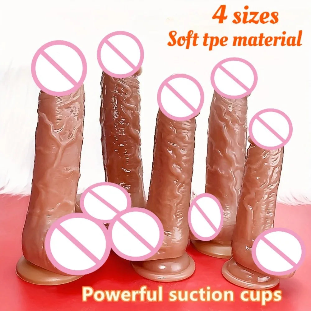 Realistic Suction Cup Dildo – Adult Toy for Women & Couples