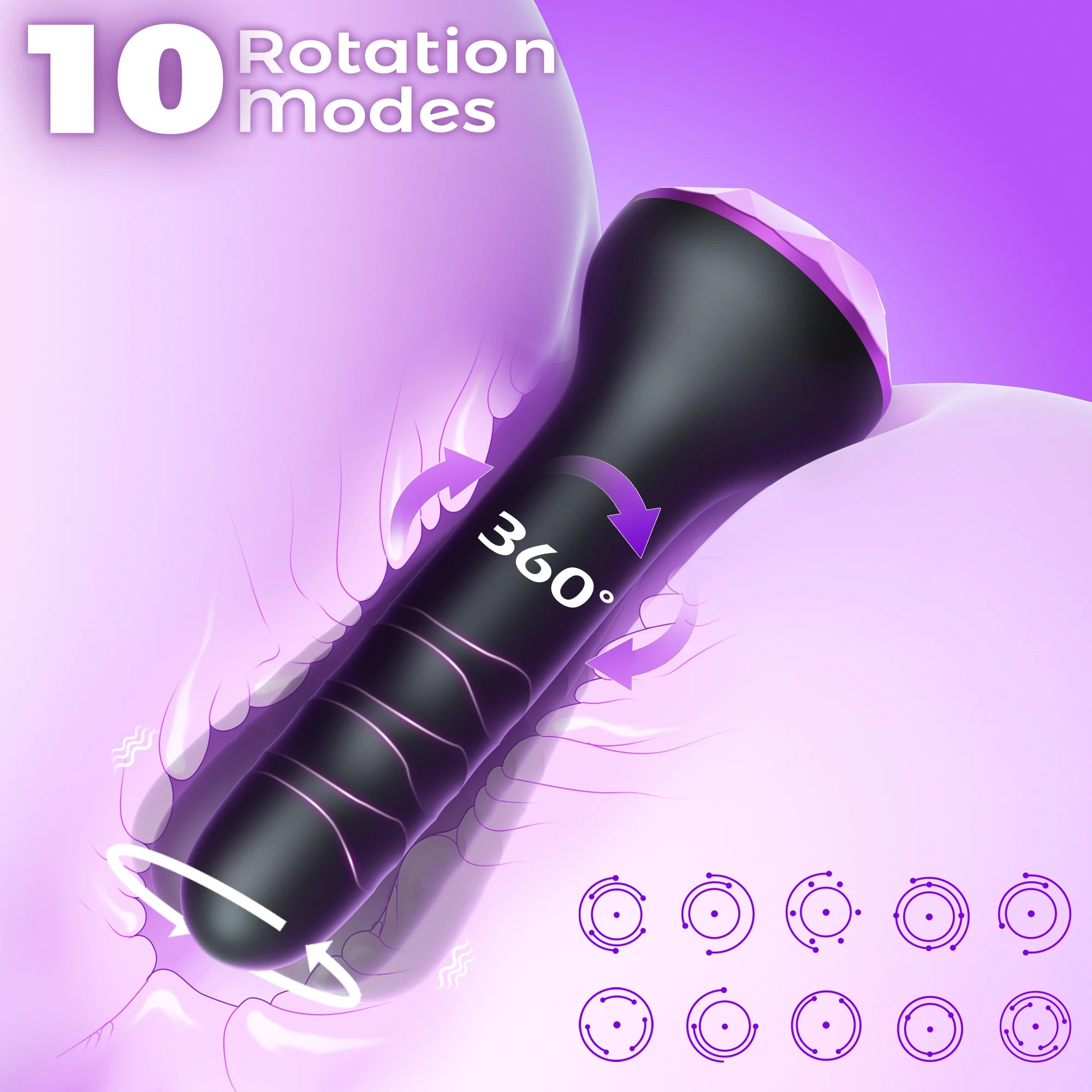 KUSHOR Rotating Prostate Massager – Vibrating Anal Toy