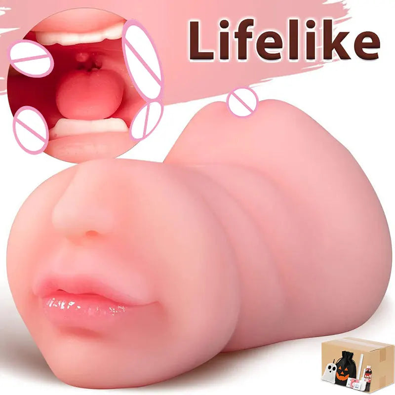 3-in-1 Male Masturbator – Realistic Stroker Toy
