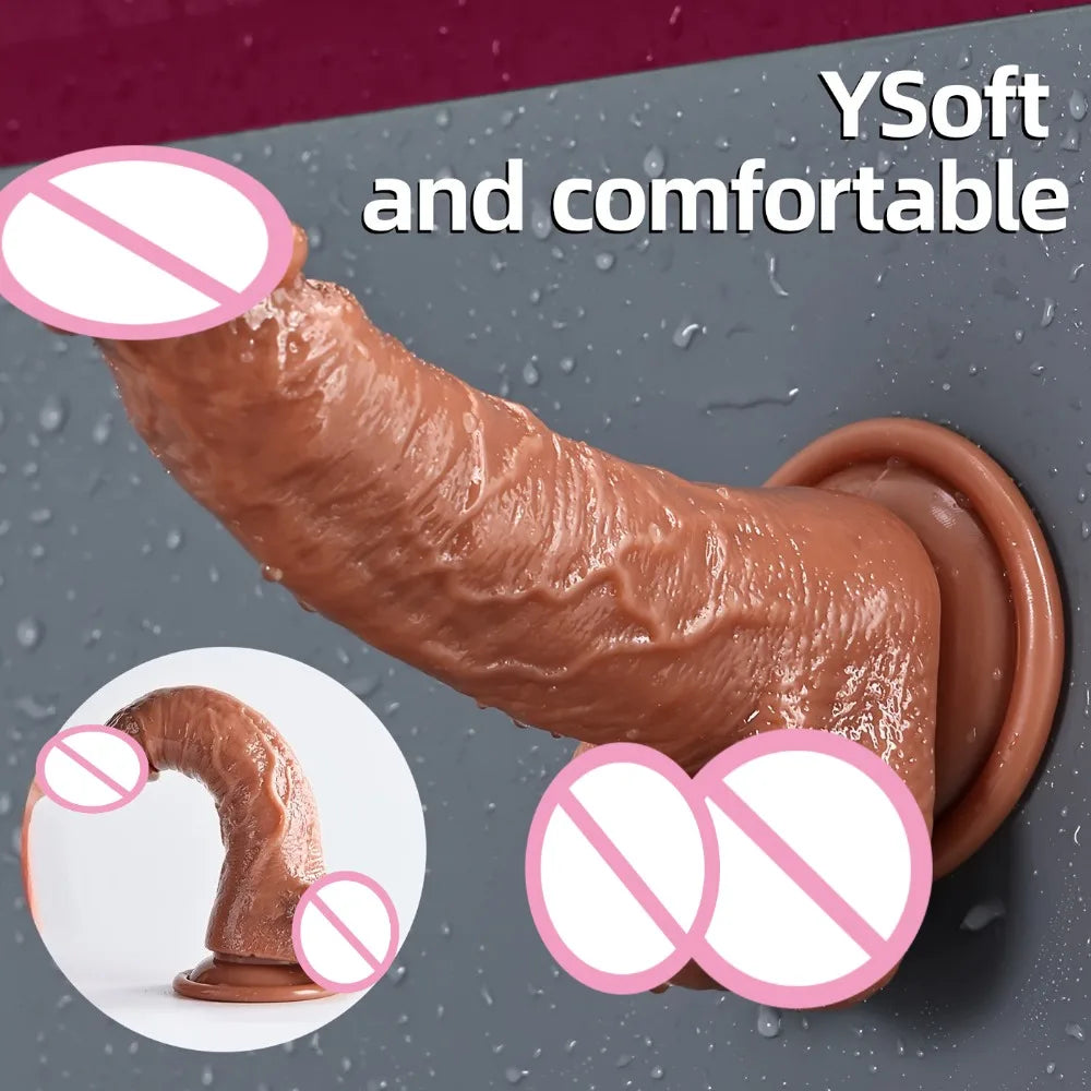 Realistic Suction Cup Dildo – Adult Toy for Women & Couples