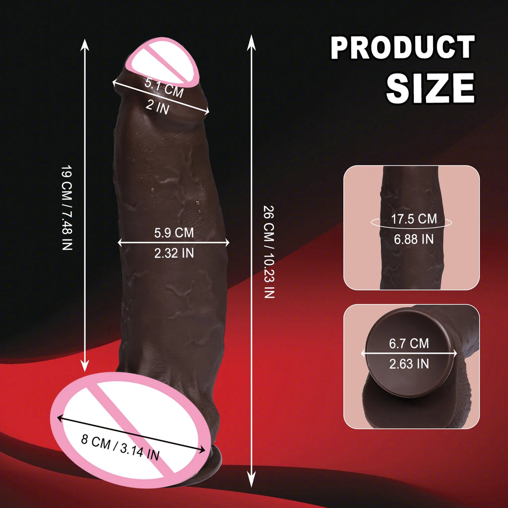 Realistic Silicone Dildo with Suction Cup – Adult Toy for Women