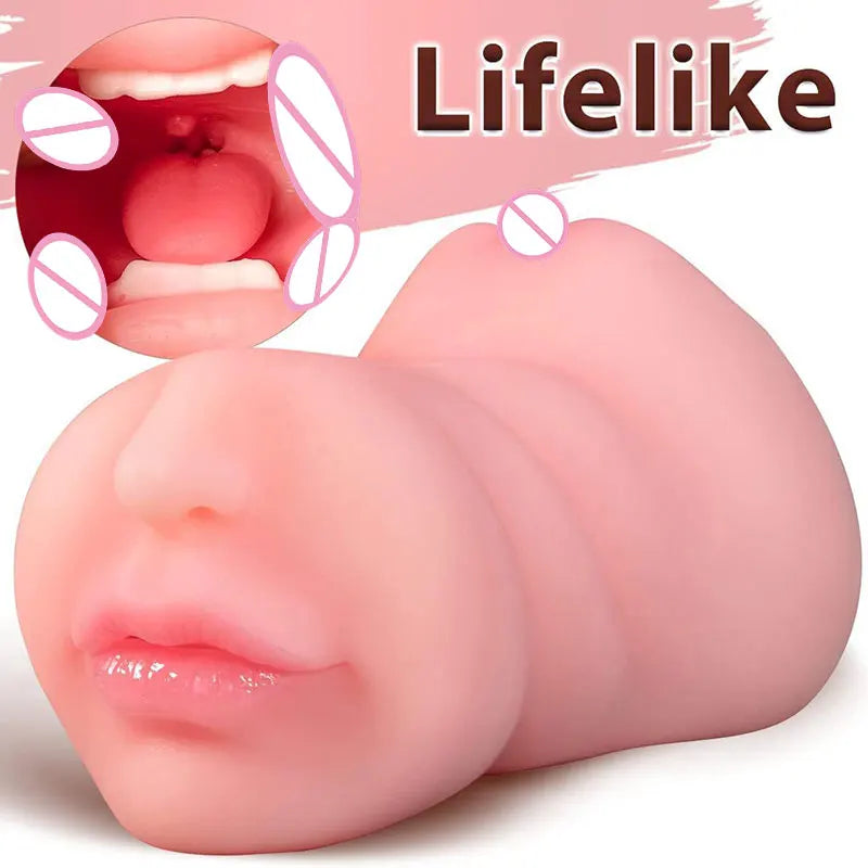 3-in-1 Male Masturbator – Realistic Stroker Toy