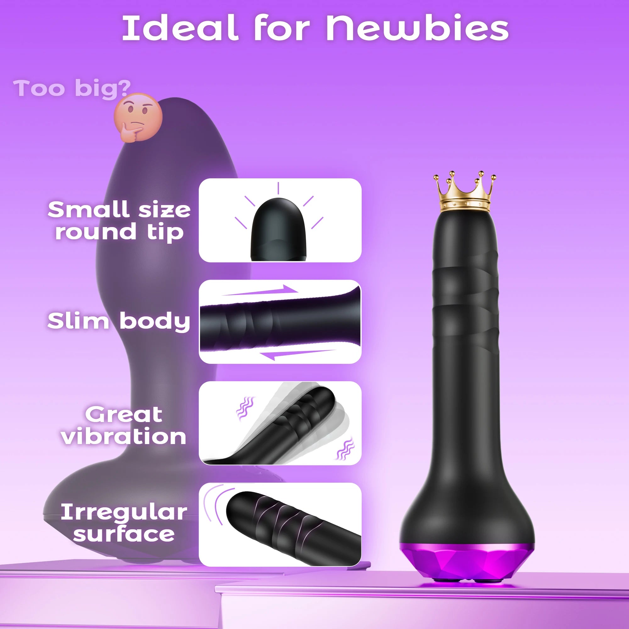 KUSHOR Rotating Prostate Massager – Vibrating Anal Toy