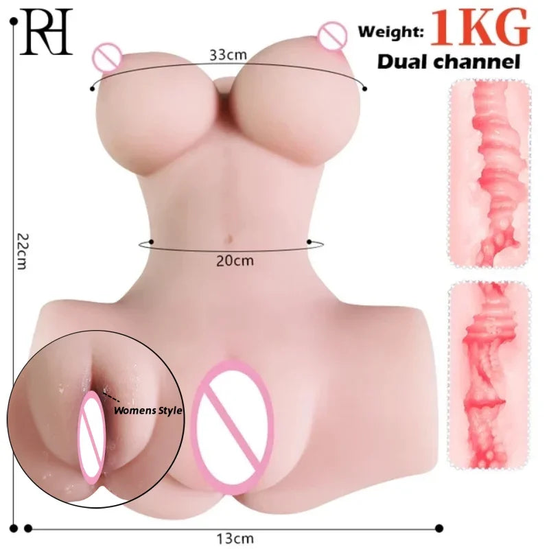 Half-Body Love Doll – Male Masturbator with Realistic Curves