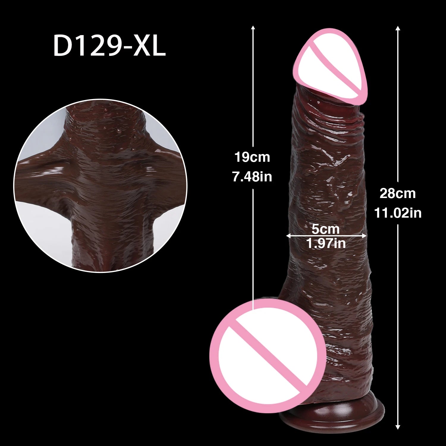 Realistic Silicone Dildo with Suction Cup – Adult Toy for Women
