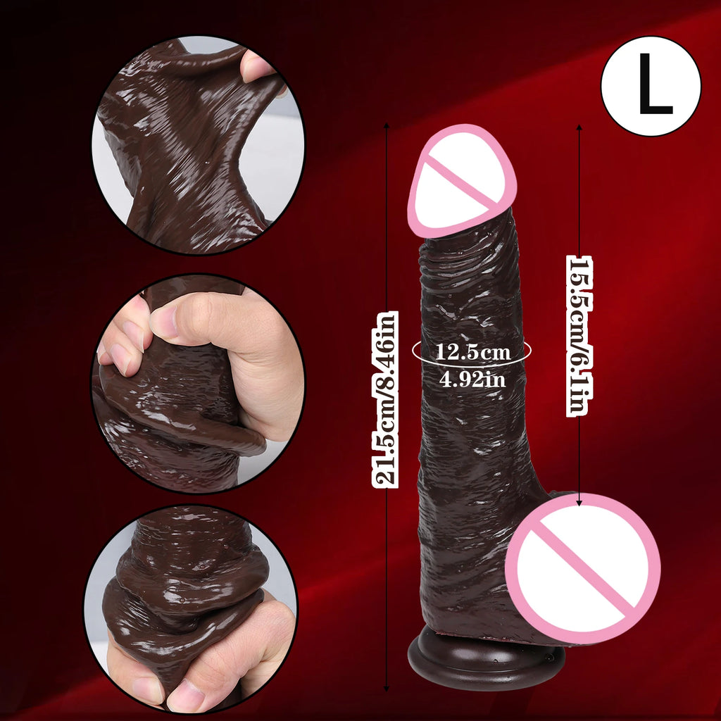 Realistic Silicone Dildo with Suction Cup – Adult Toy for Women