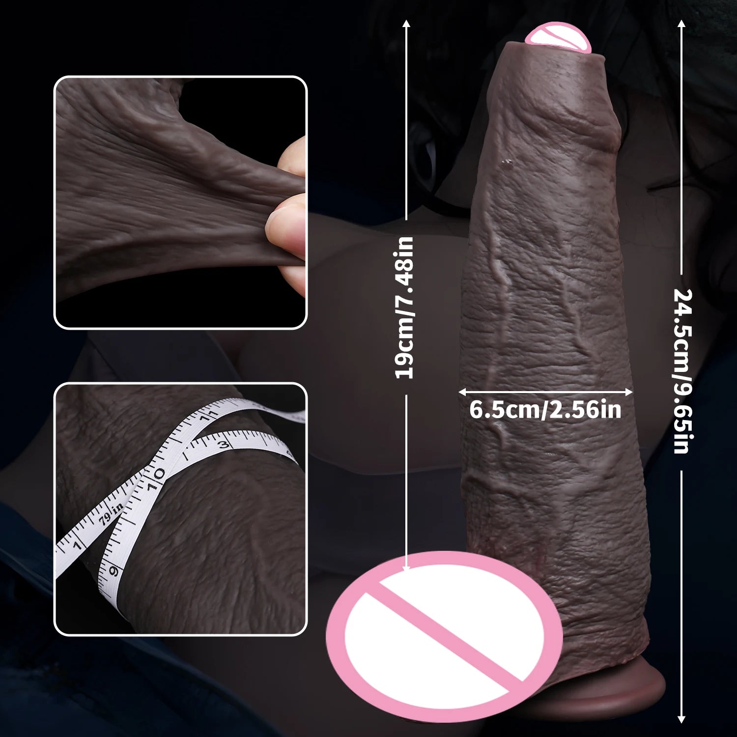 Realistic Silicone Dildo with Suction Cup – Adult Toy for Women