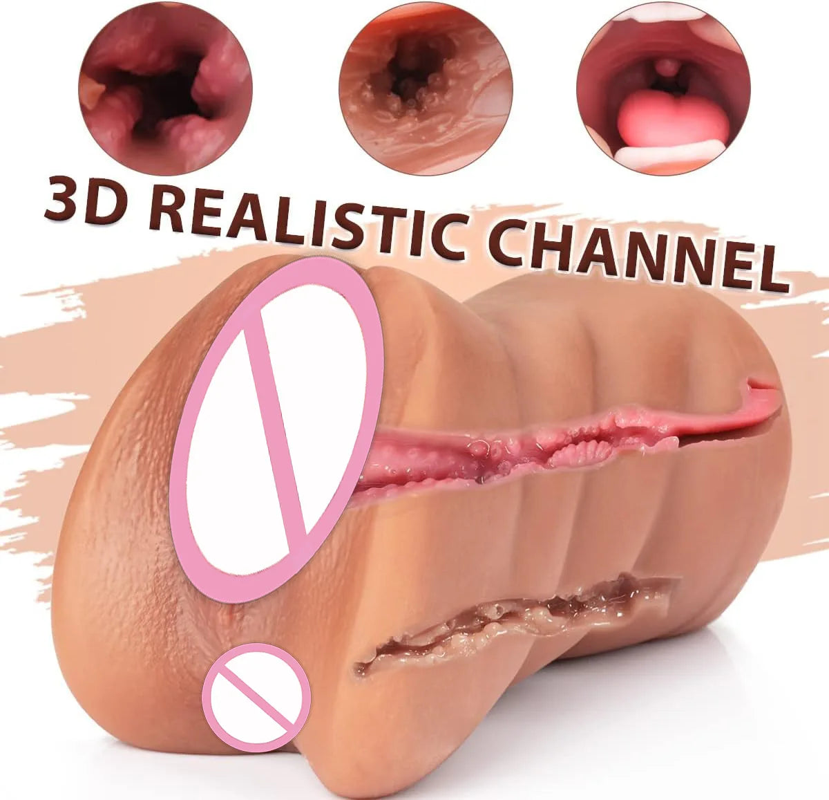 3-in-1 Male Masturbator – Realistic Stroker Toy
